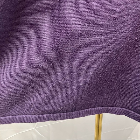 Isabella Rodriguez Hand Embroidered 3/4 sleeve Cowl Neck Purple Sweater 1X - Picture 6 of 15